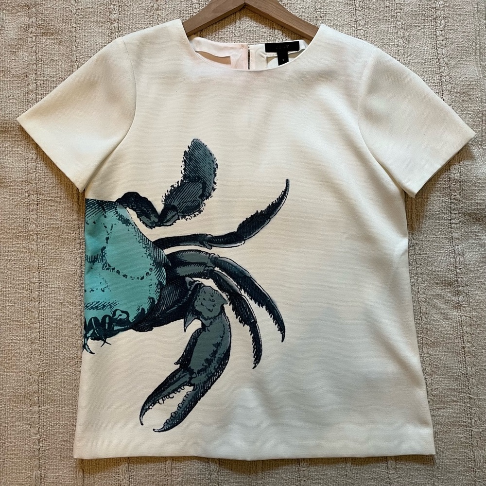 J Crew white top.